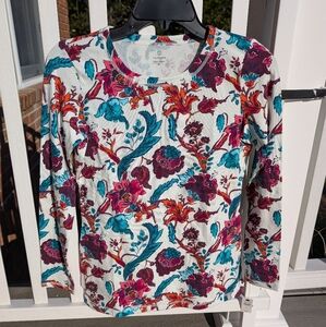 T by Talbots Women’s Floral Long Sleeve Shirt Size P
